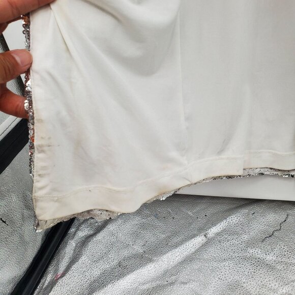 Elegant Silver Strapless Midi Dress - Picture 9 of 16